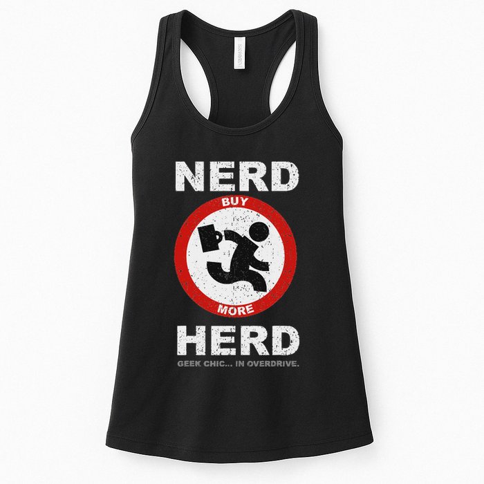 Vintage Nerd Herd Geek Chic In Overdrive Womens Tank Top