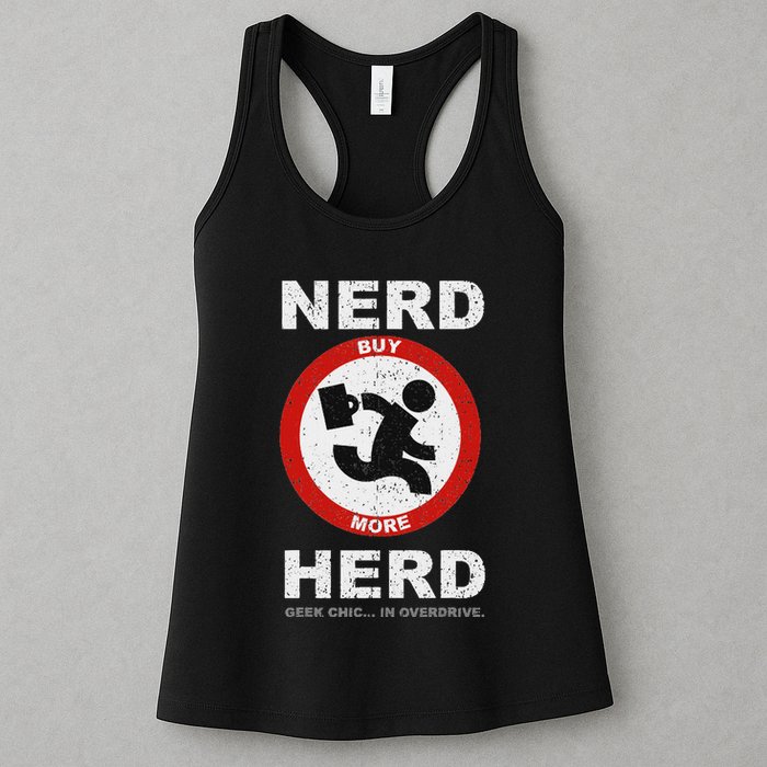 Vintage Nerd Herd Geek Chic In Overdrive Womens Tank Top