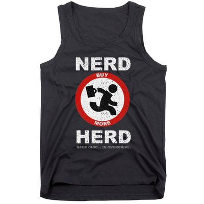 Vintage Nerd Herd Geek Chic In Overdrive Tank Top