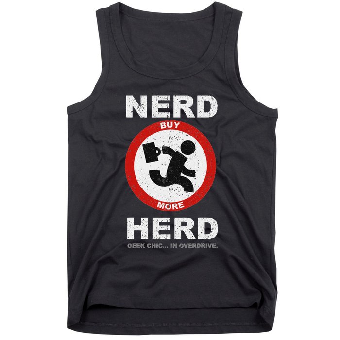 Vintage Nerd Herd Geek Chic In Overdrive Tank Top