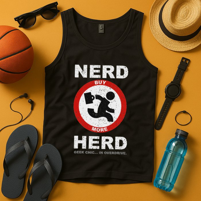 Vintage Nerd Herd Geek Chic In Overdrive Tank Top