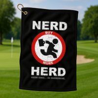 Vintage Nerd Herd Geek Chic In Overdrive Golf Towel