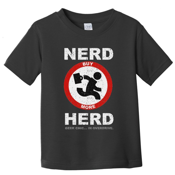 Vintage Nerd Herd Geek Chic In Overdrive Toddler T-Shirt
