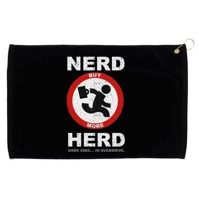 Vintage Nerd Herd Geek Chic In Overdrive Grommeted Golf Towel