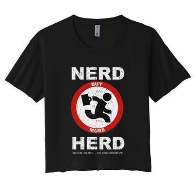 Vintage Nerd Herd Geek Chic In Overdrive Crop Top