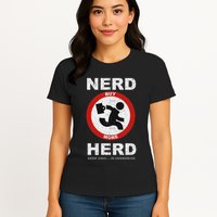 Vintage Nerd Herd Geek Chic In Overdrive Womens T-Shirt