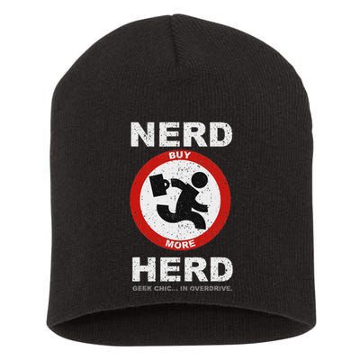 Vintage Nerd Herd Geek Chic In Overdrive Short Acrylic Beanie