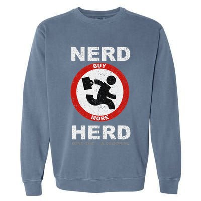 Vintage Nerd Herd Geek Chic In Overdrive Garment-Dyed Sweatshirt