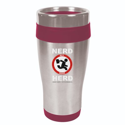 Vintage Nerd Herd Geek Chic In Overdrive 16oz Travel Tumbler
