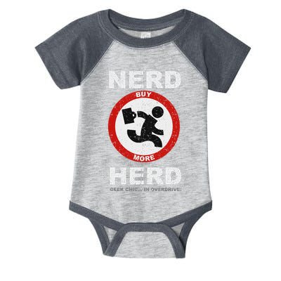 Vintage Nerd Herd Geek Chic In Overdrive Infant Baby Jersey Bodysuit