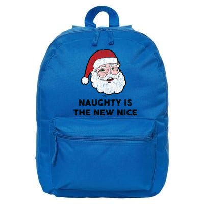 Vintage Naughty Is The New Nice Santa Christmas Design Gift 16 in Basic Backpack