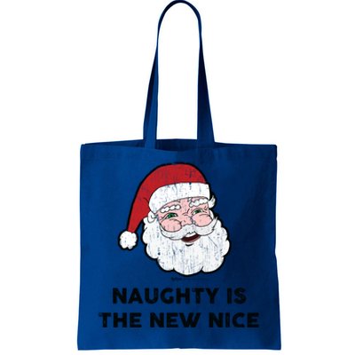 Vintage Naughty Is The New Nice Santa Christmas Design Gift Tote Bag