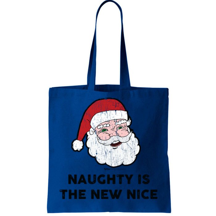 Vintage Naughty Is The New Nice Santa Christmas Design Gift Tote Bag