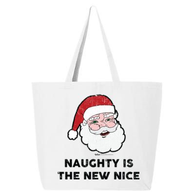 Vintage Naughty Is The New Nice Santa Christmas Design Gift 25L Jumbo Tote