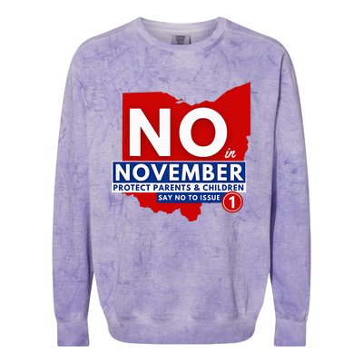 Vote NO In November Colorblast Crewneck Sweatshirt