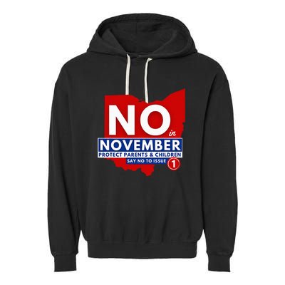 Vote NO In November Garment-Dyed Fleece Hoodie