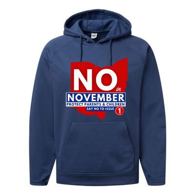 Vote NO In November Performance Fleece Hoodie