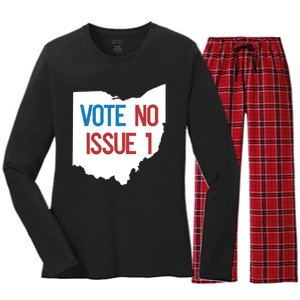 Vote No Issue 1 Family Matching Life Pride Motivation Best Gifts Usa G Women's Long Sleeve Flannel Pajama Set 