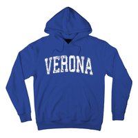 Verona New Jersey NJ Vintage Athletic Sports Design  Hoodie