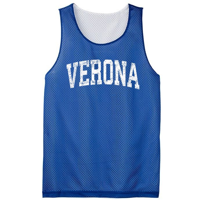 Verona New Jersey NJ Vintage Athletic Sports Design  Mesh Reversible Basketball Jersey Tank