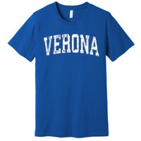 Verona New Jersey NJ Vintage Athletic Sports Design  Premium T-Shirt