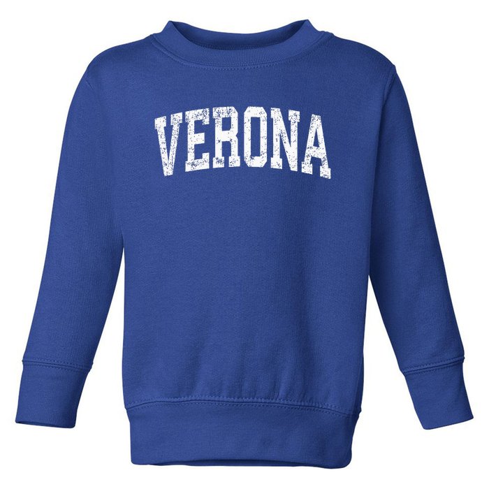 Verona New Jersey NJ Vintage Athletic Sports Design  Toddler Sweatshirt