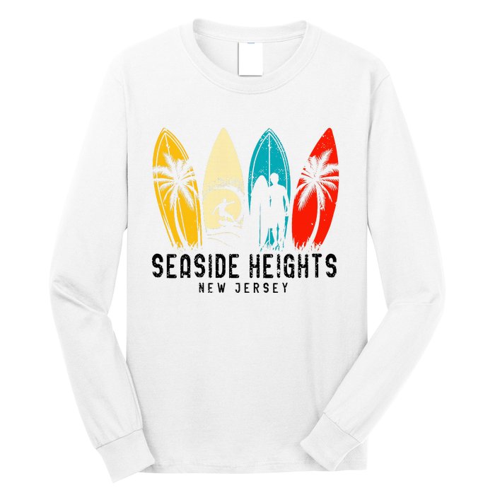 Vintage New Jersey Seaside Heights Surfboarder Long Sleeve Shirt