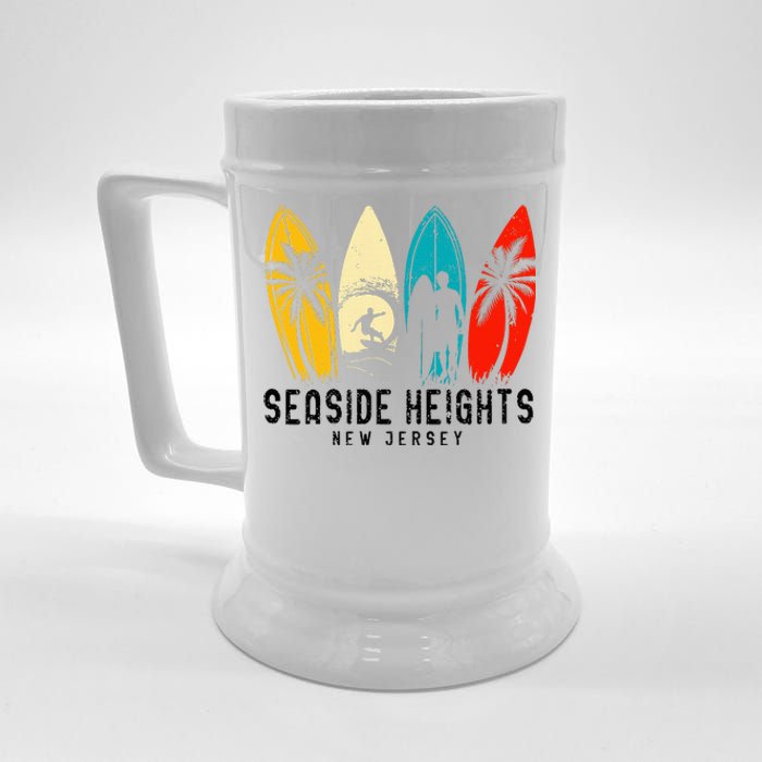 Vintage New Jersey Seaside Heights Surfboarder Beer Stein