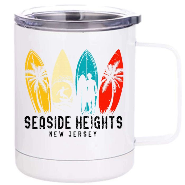 Vintage New Jersey Seaside Heights Surfboarder 12 oz Stainless Steel Tumbler Cup