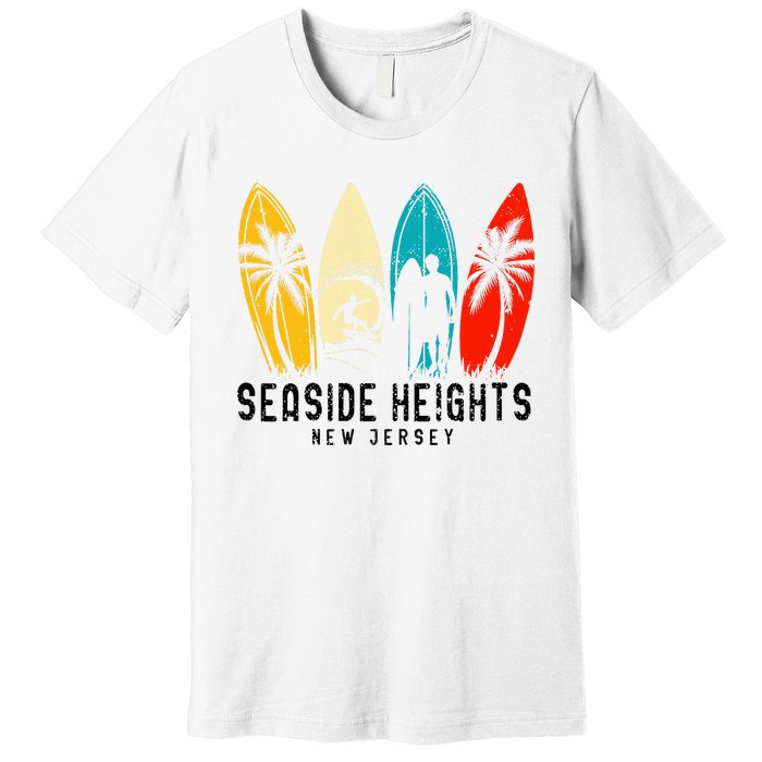 Vintage New Jersey Seaside Heights Surfboarder Premium T-Shirt