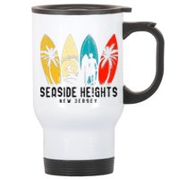 Vintage New Jersey Seaside Heights Surfboarder Stainless Steel Travel Mug