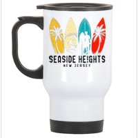 Vintage New Jersey Seaside Heights Surfboarder Stainless Steel Travel Mug