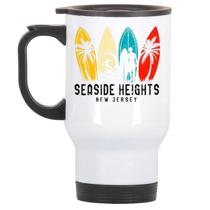 Vintage New Jersey Seaside Heights Surfboarder Stainless Steel Travel Mug