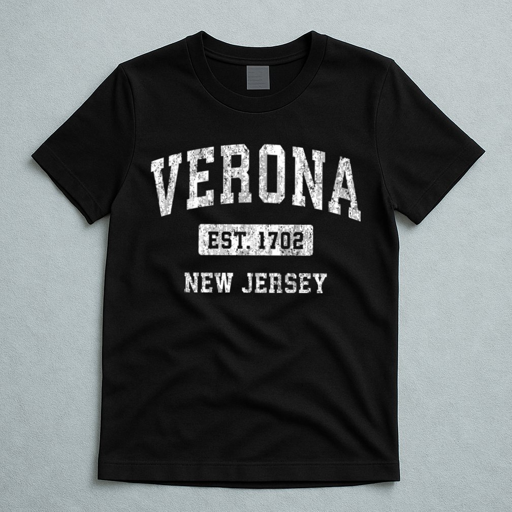 Verona New Jersey Nj Vintage Established Sports Design T-Shirt
