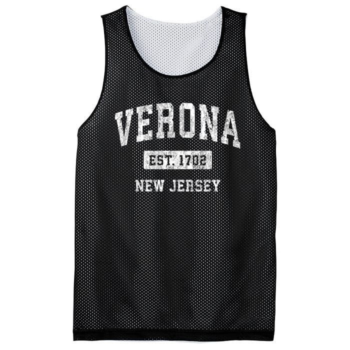 Verona New Jersey Nj Vintage Established Sports Design Mesh Reversible Basketball Jersey Tank