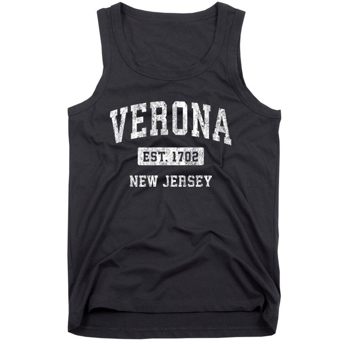 Verona New Jersey Nj Vintage Established Sports Design Tank Top