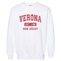 Verona New Jersey Nj Vintage Sports Garment-Dyed Sweatshirt