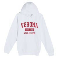 Verona New Jersey Nj Vintage Sports Premium Pullover Hoodie