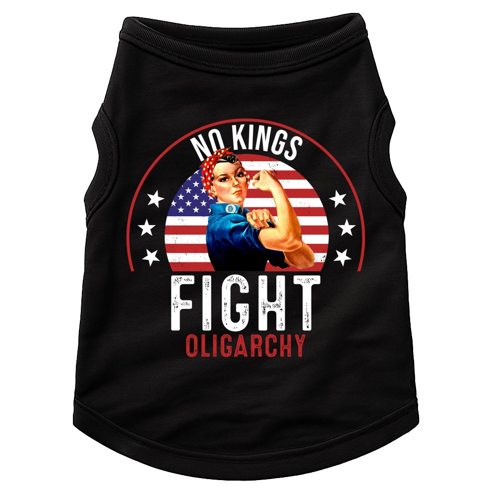 Vintage No Kings Fight Oligarchy Doggie Tank