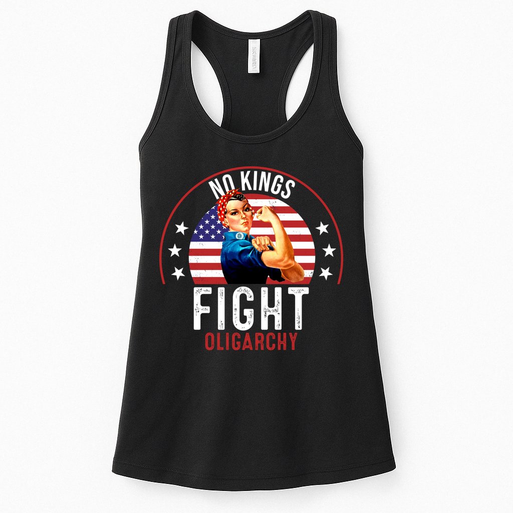 Vintage No Kings Fight Oligarchy Womens Tank Top