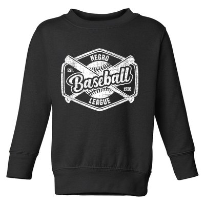 Vintage Negro League Baseball Black History Month Toddler Sweatshirt