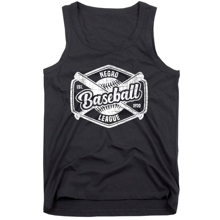 Vintage Negro League Baseball Black History Month Tank Top