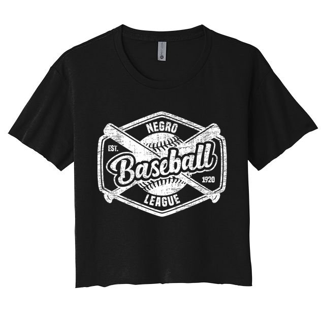 Vintage Negro League Baseball Black History Month Crop Top