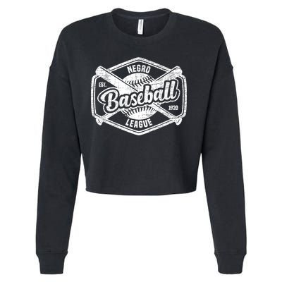 Vintage Negro League Baseball Black History Month Cropped Pullover Crew