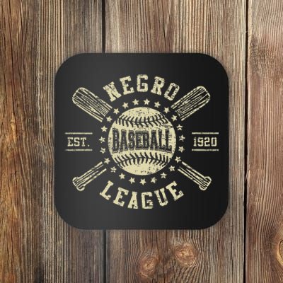 Vintage Negro League Baseball Black History Month Coaster