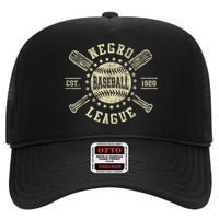 Vintage Negro League Baseball Black History Month High Crown Mesh Back Trucker Hat