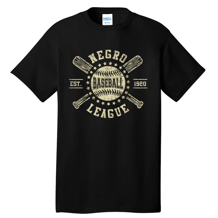 Vintage Negro League Baseball Black History Month Tall T-Shirt