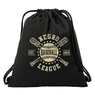 Vintage Negro League Baseball Black History Month Drawstring Bag