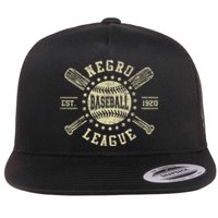 Vintage Negro League Baseball Black History Month Flat Bill Trucker Hat