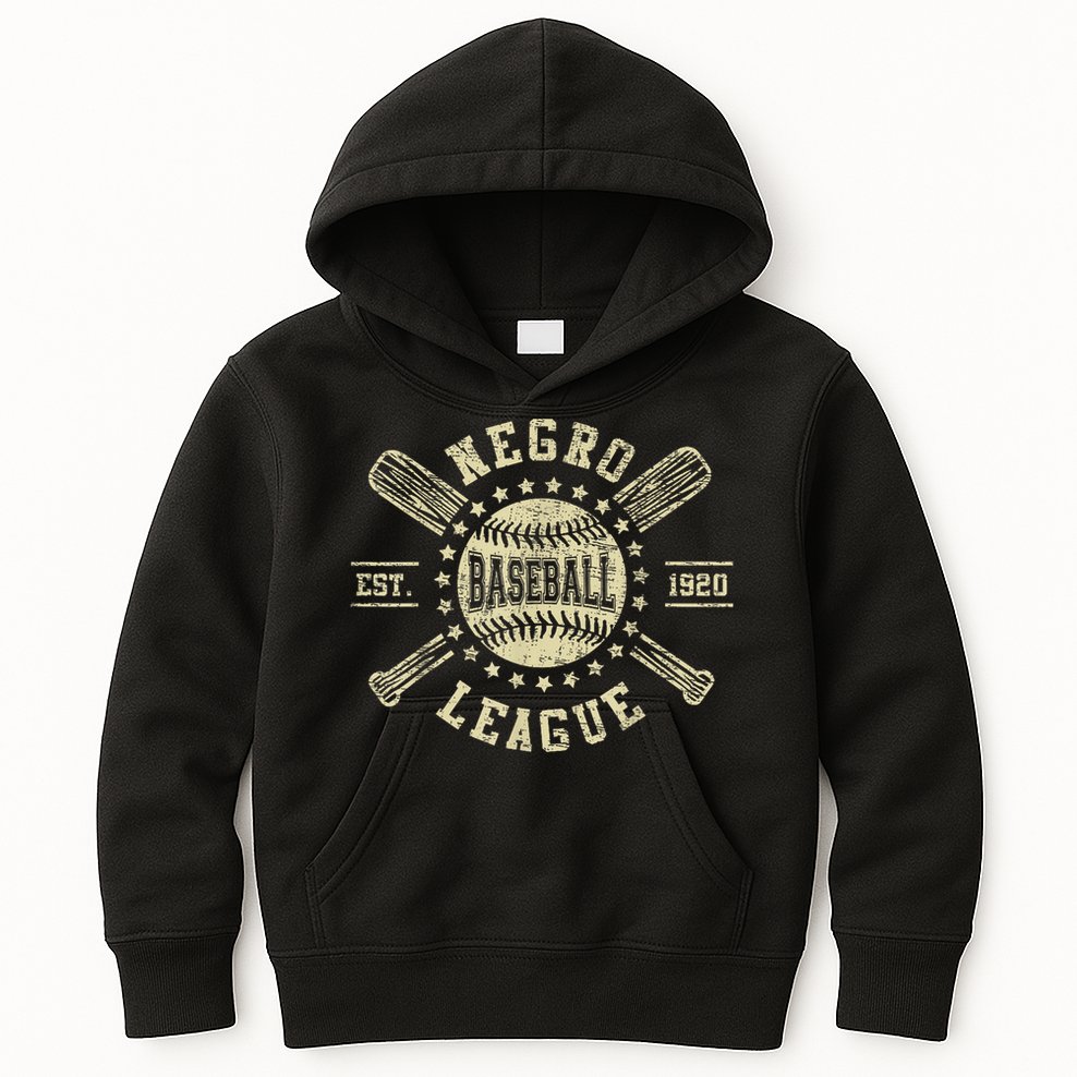 Vintage Negro League Baseball Black History Month Kids Hoodie